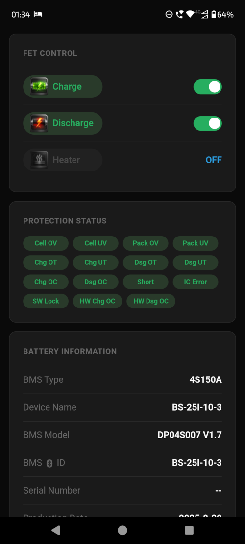 T01 BMS Monitor Dashboard