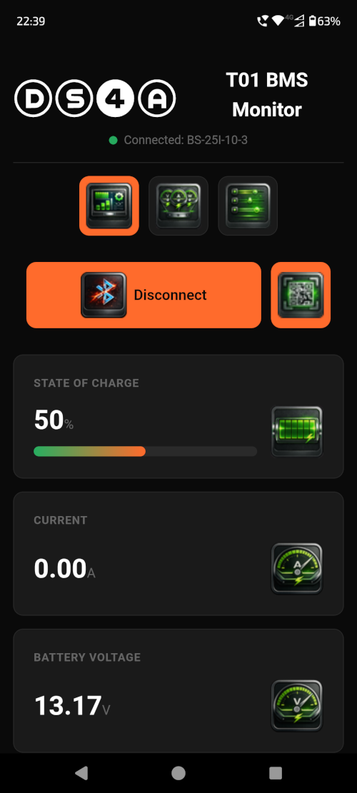 T01 BMS Monitor Device Connection Complete